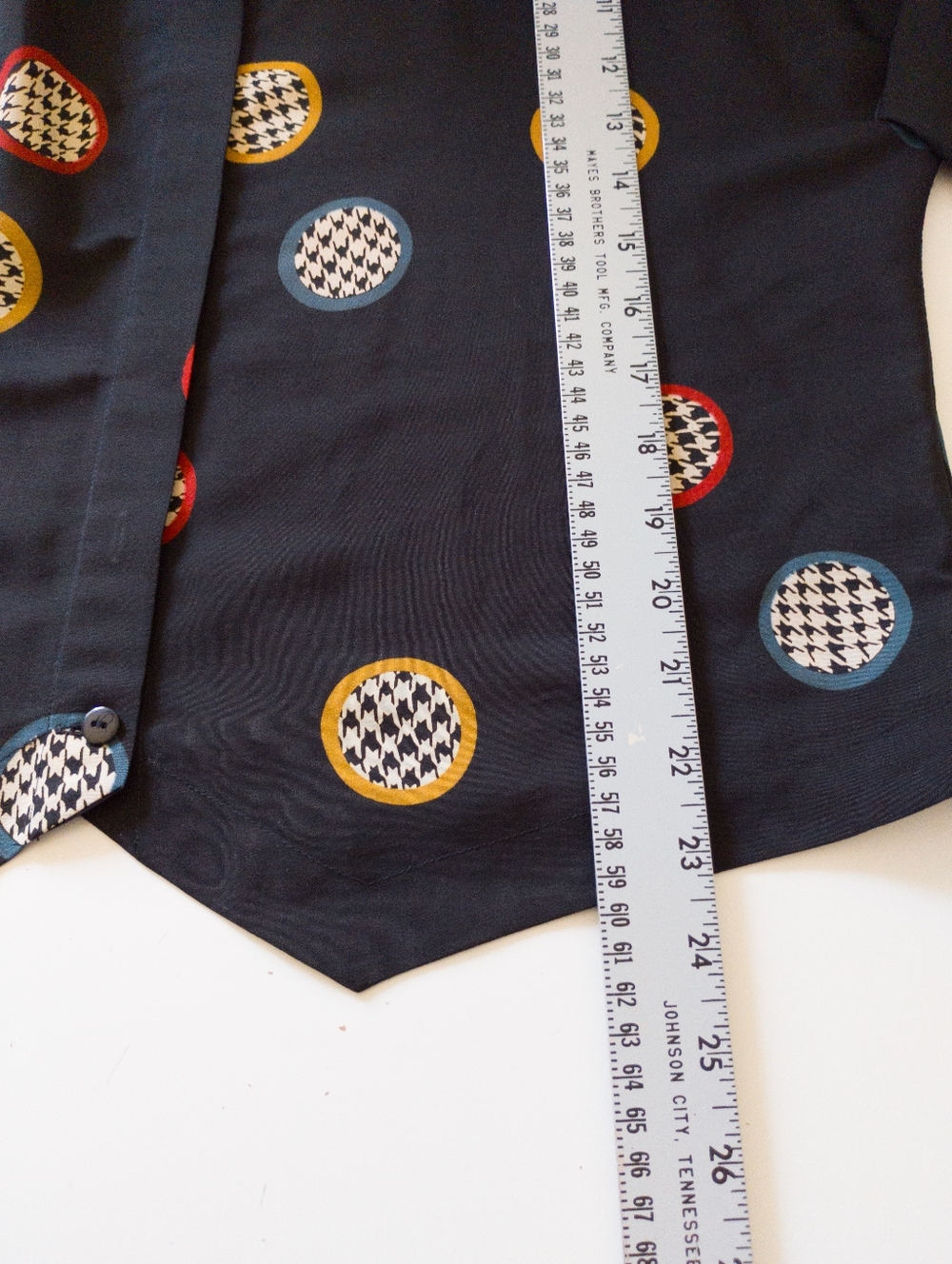 Serge Nancel Paris Vintage Geometric Circle Print Button Down Blouse Size 40 - Picture 7 of 10